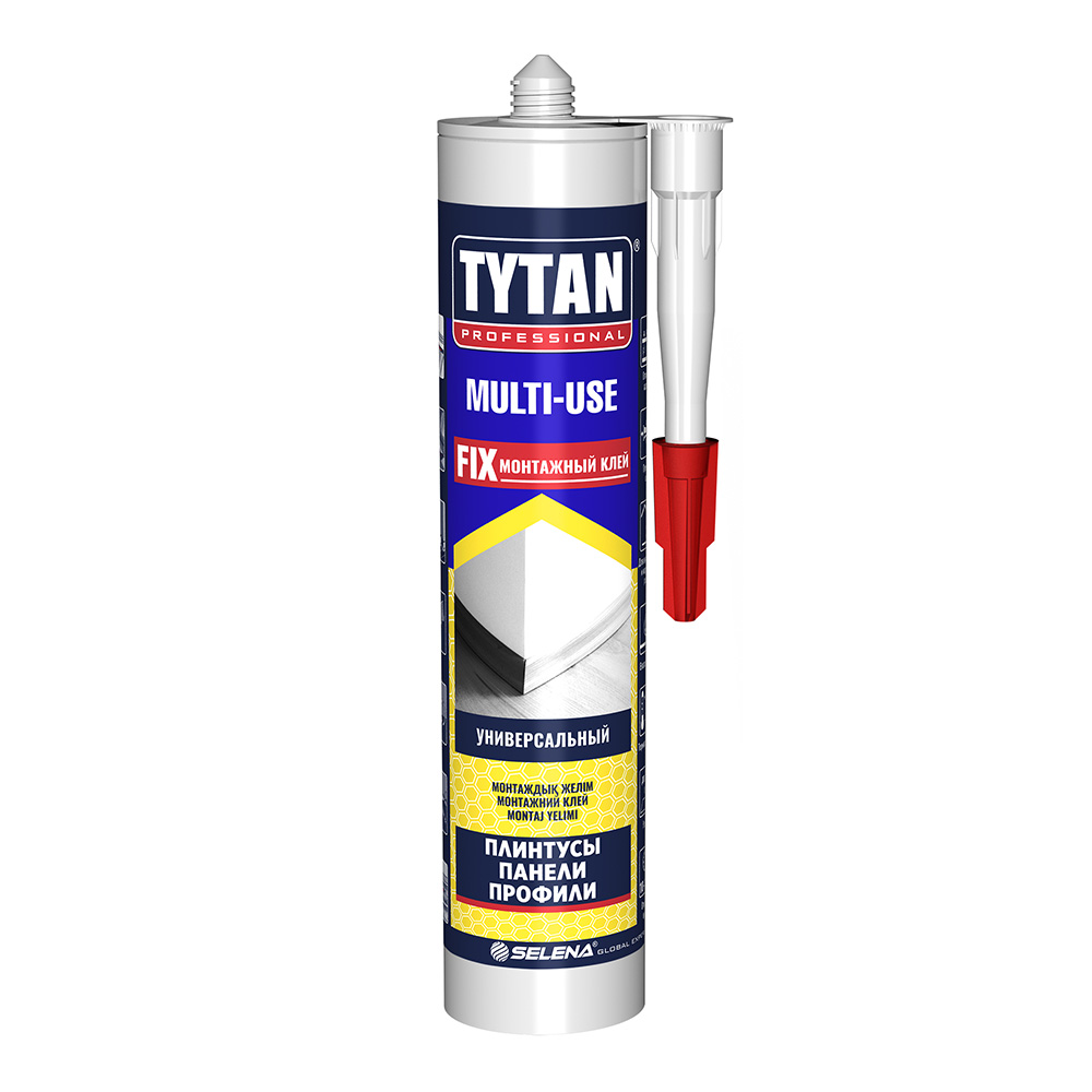 Клей монтажный каучуковый Tytan Multi-use бежевый 310 мл клей tytan professional multy use sbs 100 монтажный бежевый 310 мл