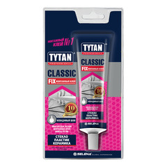 Клей монтажный каучуковый Tytan Professional Classic Fix прозрачный 100 мл туба на блистере