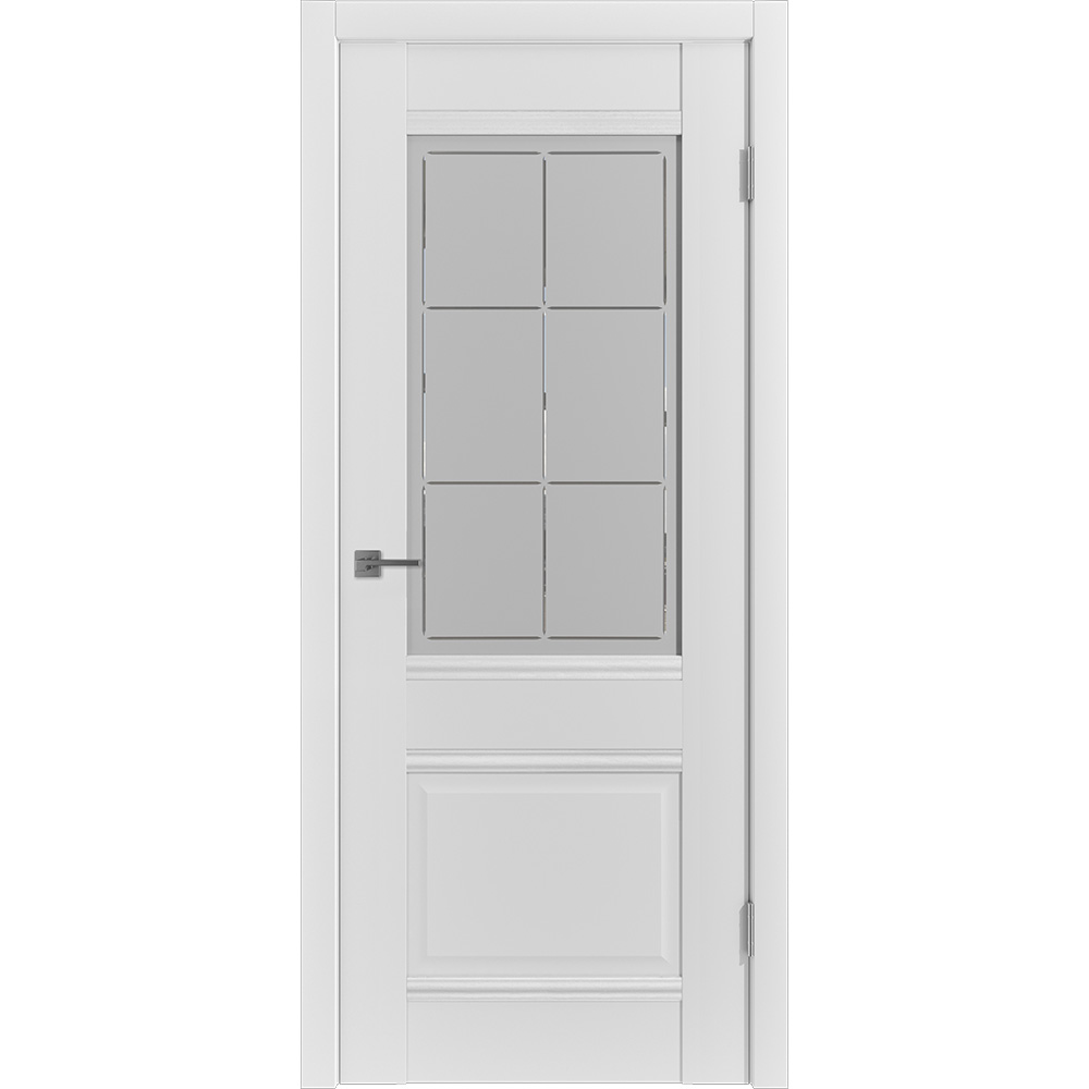 фото Дверное полотно vfd классик нова 2 белый со стеклом эмалит 800х2000 мм