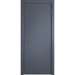 Дверь межкомнатная Ньюта 800х2000 мм эмаль графит глухая с замком и петлями