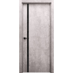 Дверь межкомнатная Соло 800х2000 мм финишпленка бетон декоративная вставка