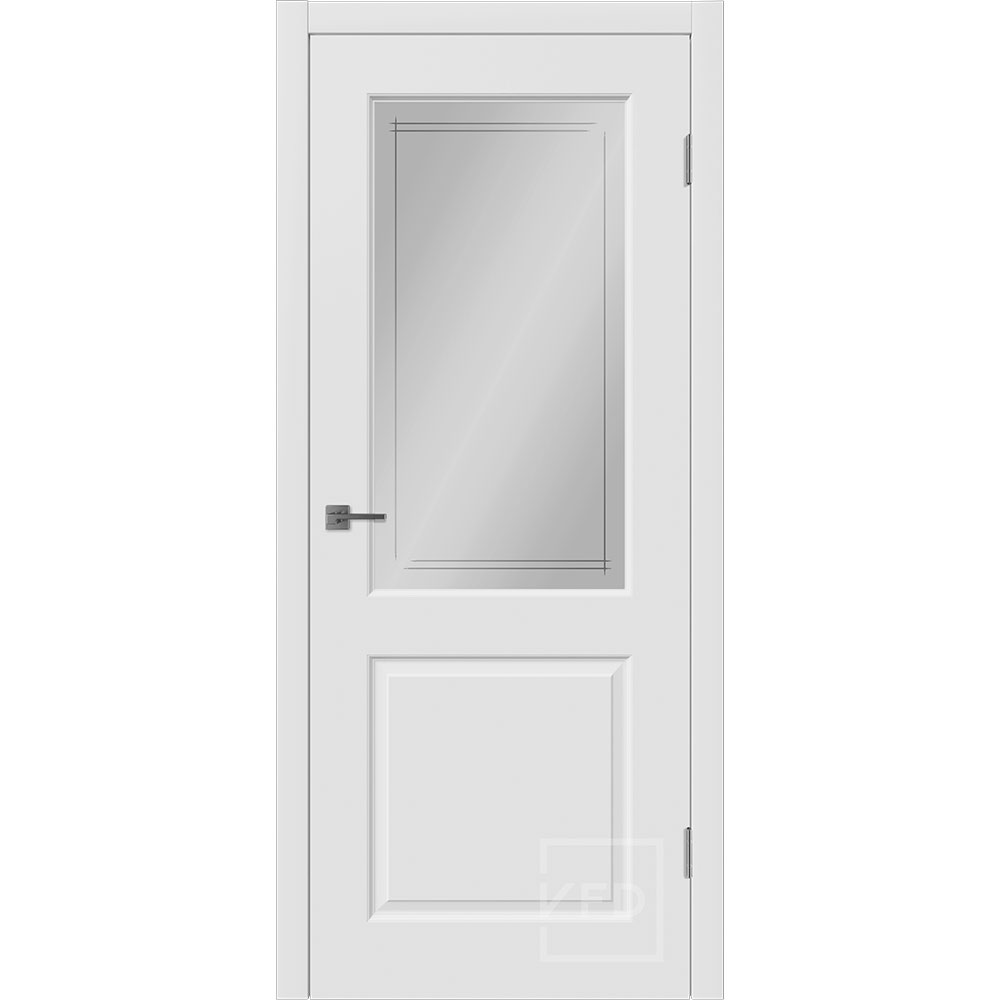 Дверное полотно VFD Мона белое со стеклом эмаль 700x2000 мм