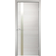 Дверное полотно VellDoris TECHNO Z дуб белый со стеклом экошпон 600х2000 мм