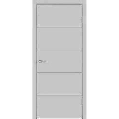 Дверное полотно VellDoris Ольсен F светло-серый глухое эмаль 700x2000 мм