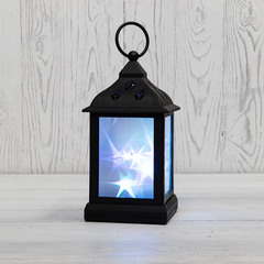 Интерьерное украшение фонарь Neon-Night (513-064) для дома черный 10 LED свечение RGB мерцание светящийся