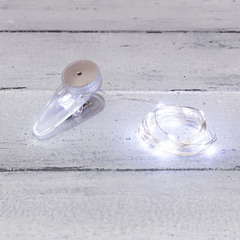 Гирлянда светодиодная Neon-Night Роса 30 LED свечение Белый 3 м с прищепкой с батарейным блоком (302-015)