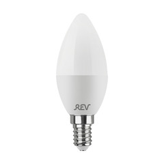 Лампа светодиодная E14 5 Вт 2700К свеча С37 180-240 В REV