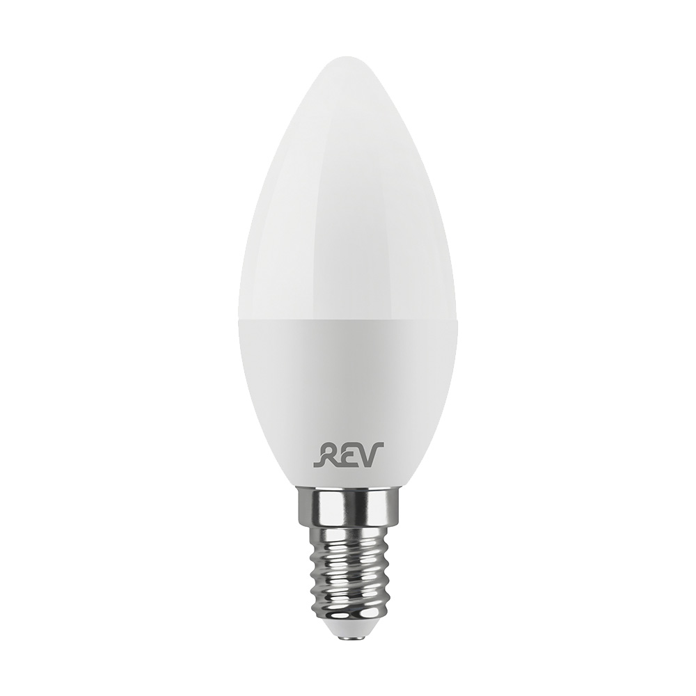 Лампа светодиодная REV 5 Вт E14 свеча С37 2700К теплый белый свет 180-240 В матовая