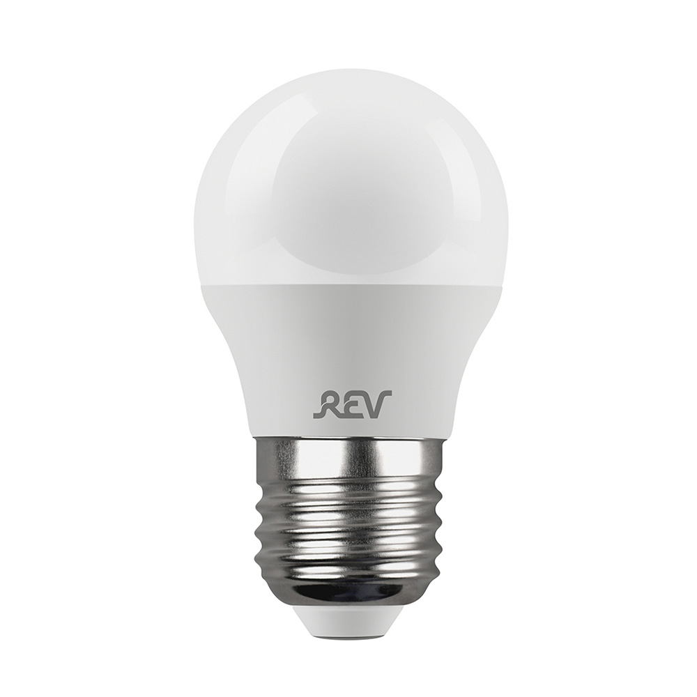 Лампа светодиодная REV 9 Вт E27 шар G45 2700К теплый белый свет 180-240 В матовая лампа светодиодная rev 5 вт е27 филаментная шар g45 2700 к теплый свет 230 в