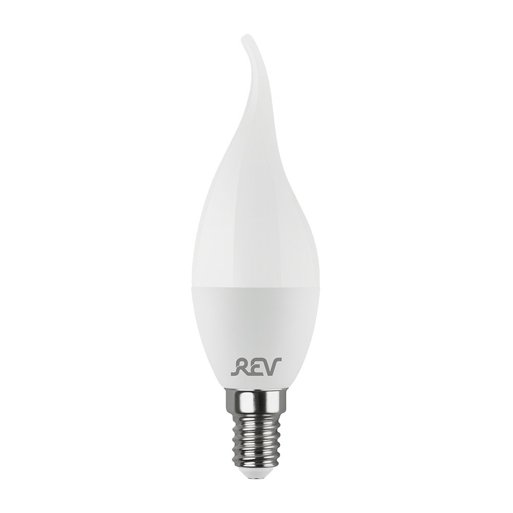 Лампа светодиодная REV E14 2700К 7 Вт 180-240 В свеча на ветру матовая 