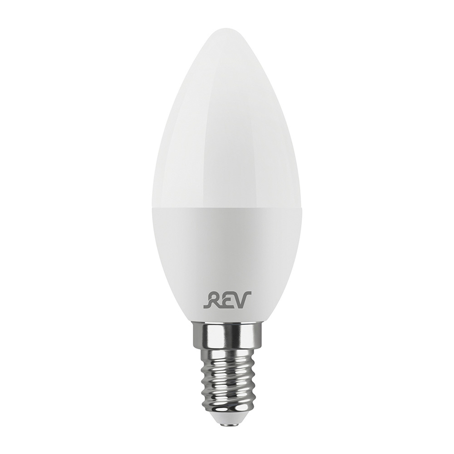 Лампа светодиодная E14 9 Вт 4000К свеча С37 180-240 В REV
