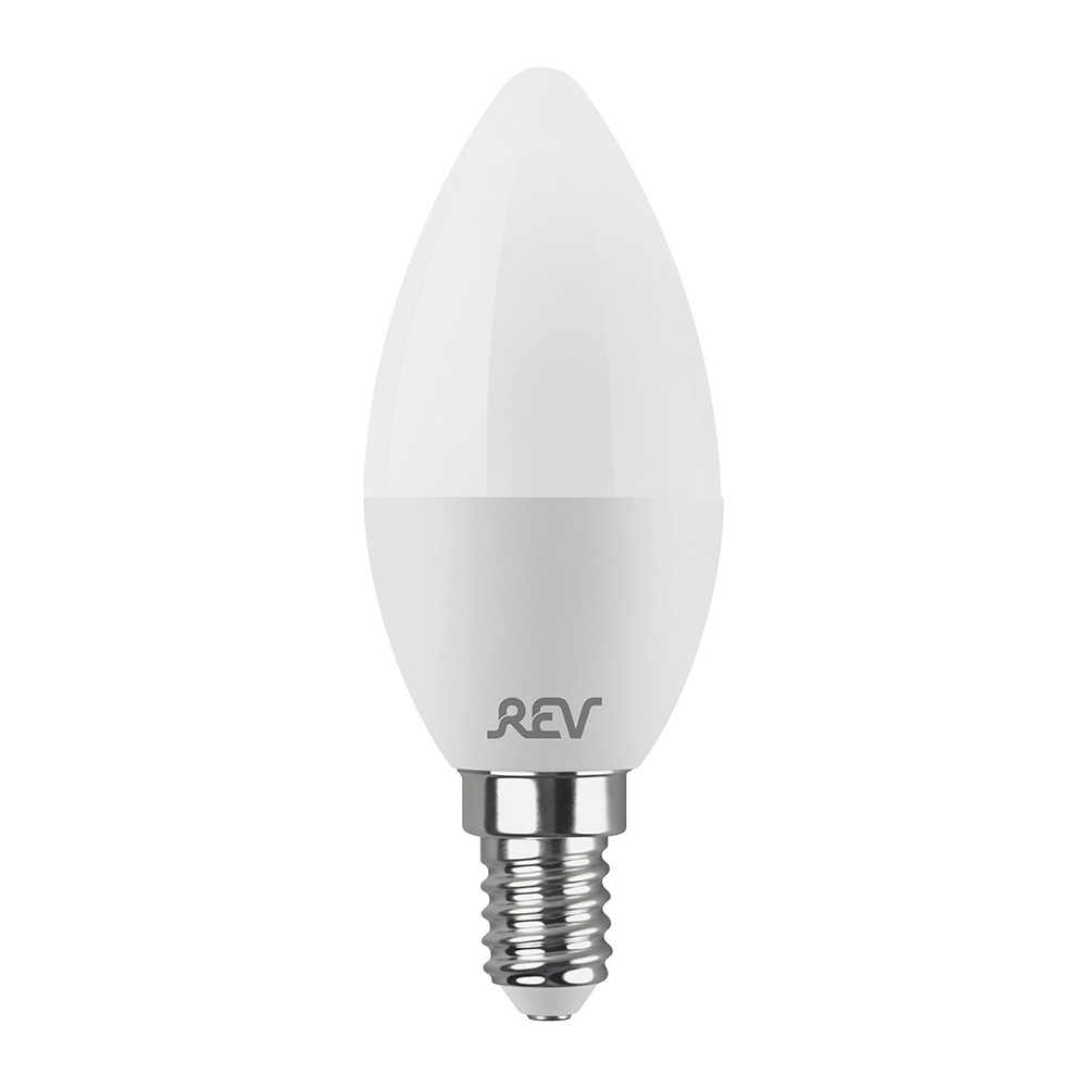 Лампа светодиодная REV 9 Вт E14 свеча С37 4000К естественный белый свет 180-240 В матовая