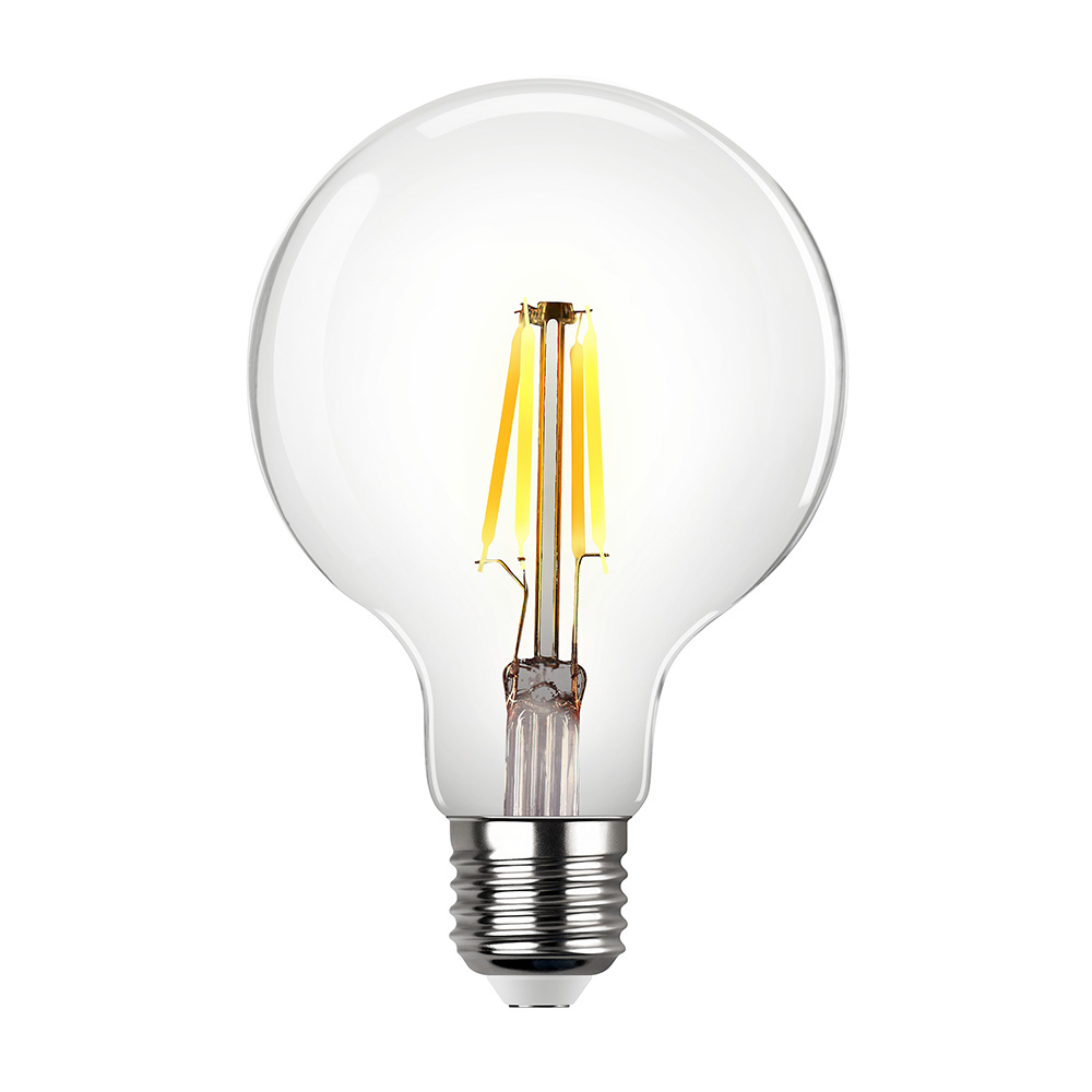 Лампа светодиодная REV VINTAGE 5 Вт E27 филаментная шар G95 2700К теплый белый свет 220 В прозрачная лампа светодиодная rev 5 вт е27 филаментная шар g45 2700 к теплый свет 230 в