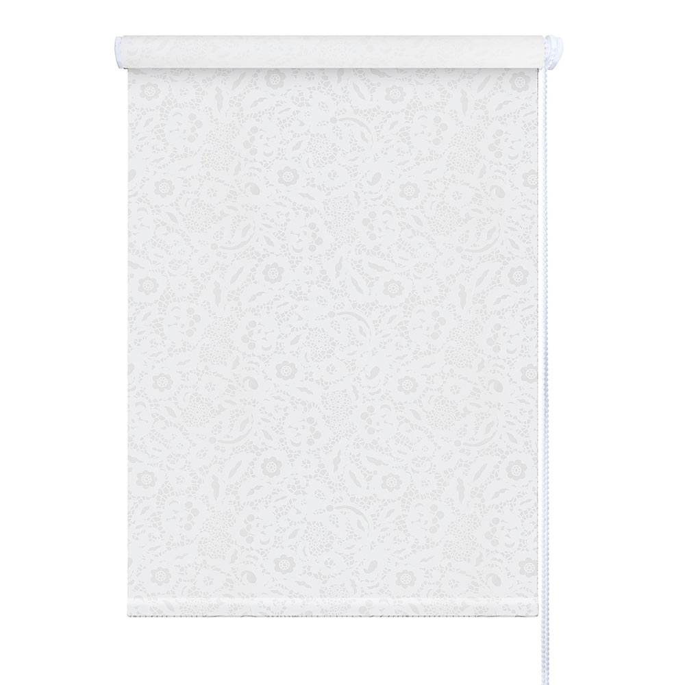 фото Рулонная штора legrand кружево 42,5х175 см жаккард белый