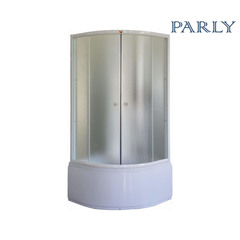Душевое ограждение Parly 90х90х195 см с высоким поддоном стекло матовое 4 мм (ZE90)