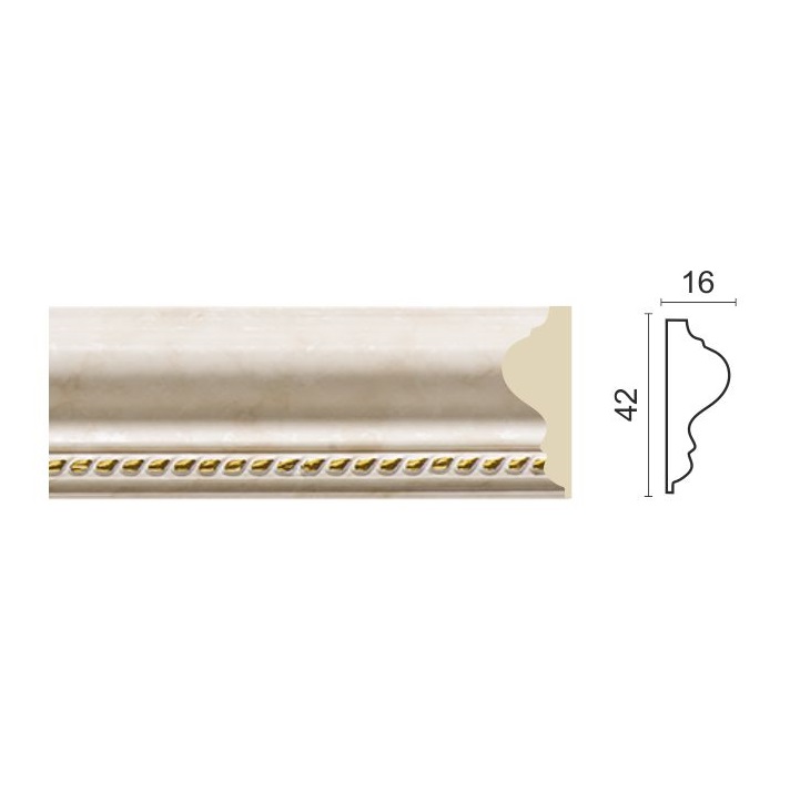 Молдинг Decor Dizayn 42x16x2400 мм (24 301-23) — купить в Санкт ...