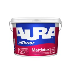 Краска моющаяся для стен и потолков "Aura Mattlatex 9л"