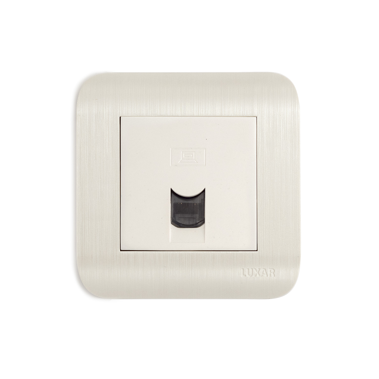 Розетка компьютерная Luxar Deco RJ-45 скрытая установка белая с ...