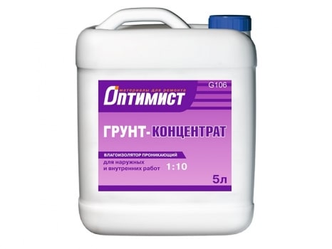Грунт-концентрат, влагоизолятор, проникающий, 5 л, для наружных и ...