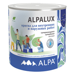 Краска водоэмульсионная Alpa люкс DIY для стен и потолков 0,9 л