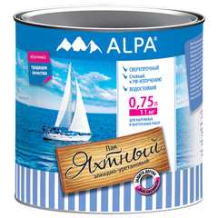 Лак алкидно-уретановый яхтный Alpa для дерева 0,75 л