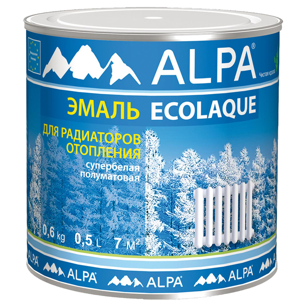 Эмаль на водной основе Alpa Ecolaque для радиаторов 0,5 л — купить в ...