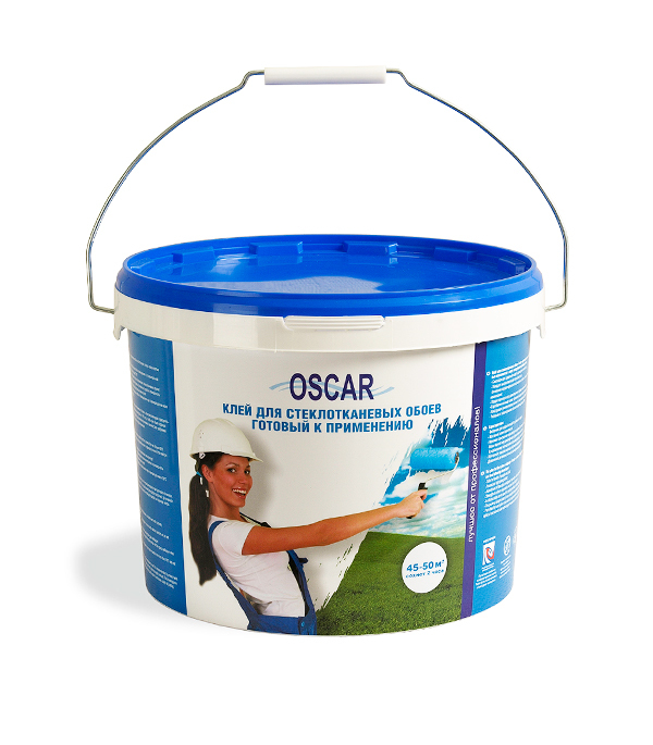 Клей для стеклообоев Oscar готовый 10 кг клей для стеклообоев quelyd driver готовый 18 кг