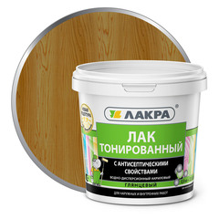 Лак водно-дисперсионный Лакра тонированный дуб 0,9 кг
