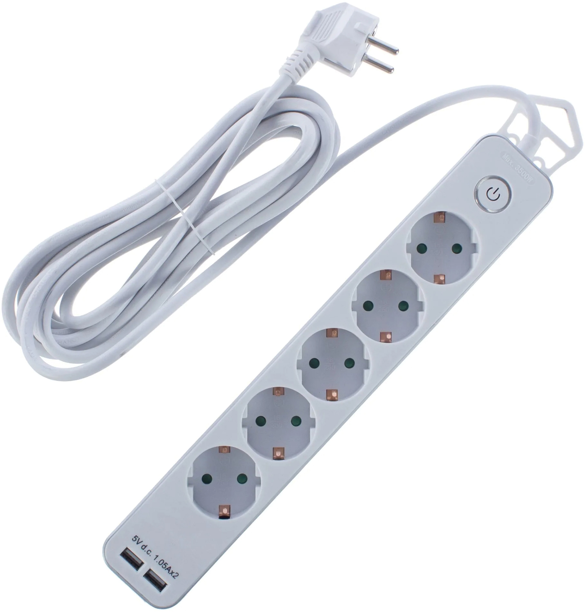 Удлинитель бытовой duwi Supraguard с заземлением 3 м 16 А 220 В 3,6 кВт ...