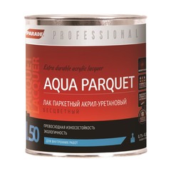 Лак алкидно-уретановый паркетный Parade Professional Aqua Parquet бесцветный 0,75 л глянцевый
