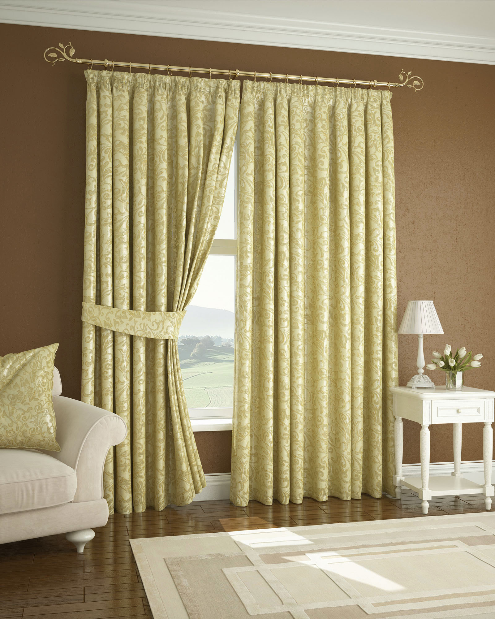 Штора портьерная Arco Doro 150х260 см светло-бежевая жаккард — купить в ...