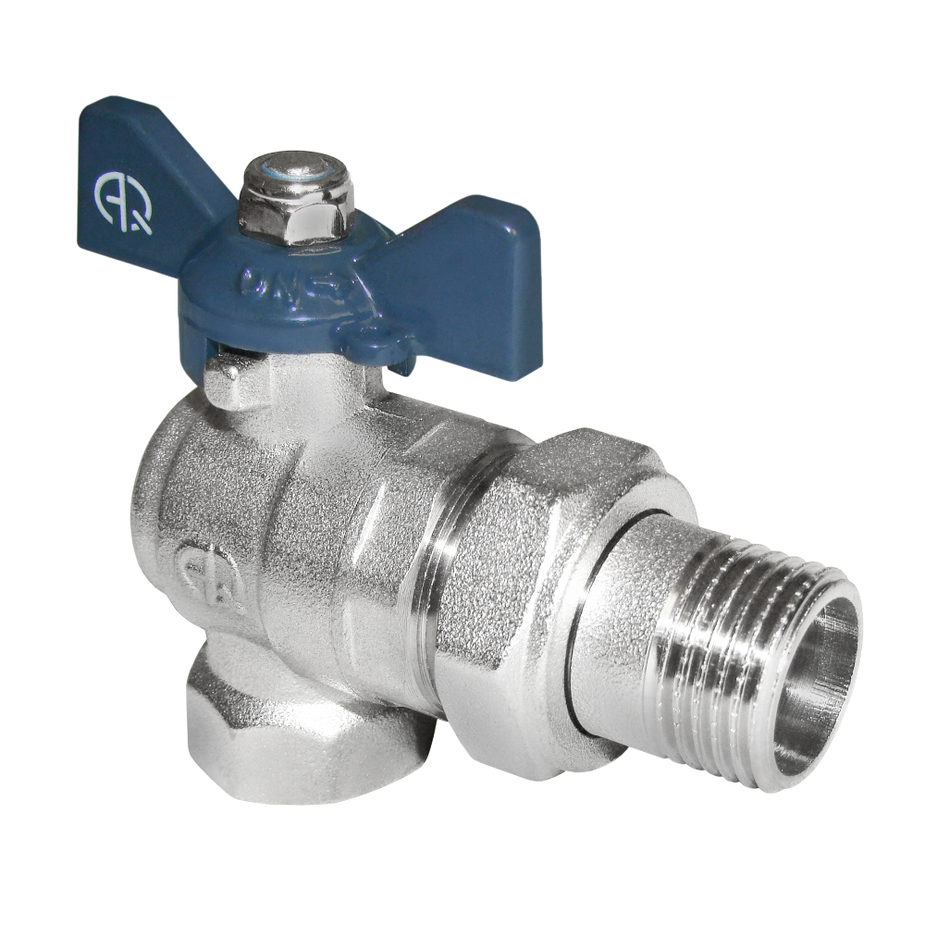 Кран шаровой 1/2 ВР(г) х 1/2 ВР(г) с полусгоном бабочка угловой ...