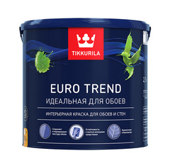 Краска интерьерная Tikkurila Euro Trend A для обоев и стен матовая 2,7 л