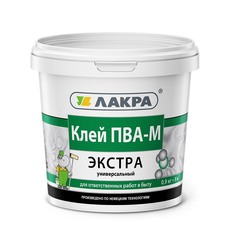 Клей ПВА М Лакра Экстра универсальный 0,9 кг