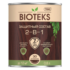Антисептик Текс Bioteks 2-в-1 декоративный для дерева тик 0,8 л