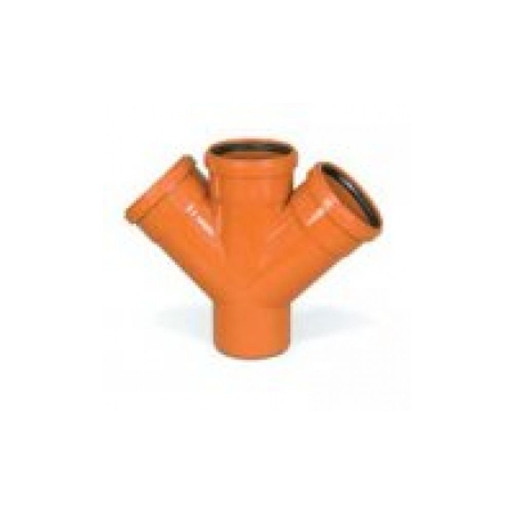 Крестовина наружная d110х110х110 мм 45° трехраструбная одноплоскостная ...