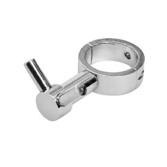 Крючок-вешалка с разъемным кольцом для полотенцесушителя серая