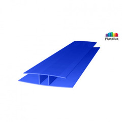 Профиль соединительный Н-образный для поликарбоната Royalplast 6 мм 3 м синий