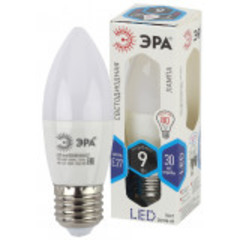 Лампа светодиодная ЭРА 9 Вт E27 свеча нейтральный свет