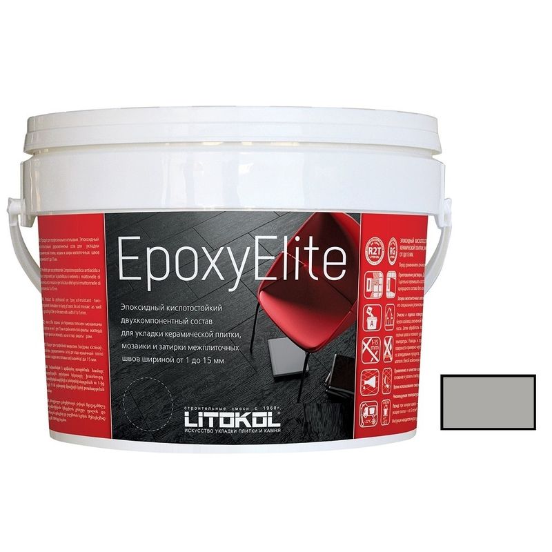 Затирка эпоксидная Litokol EpoxyElite жемчужно-серая 1 кг — купить в ...