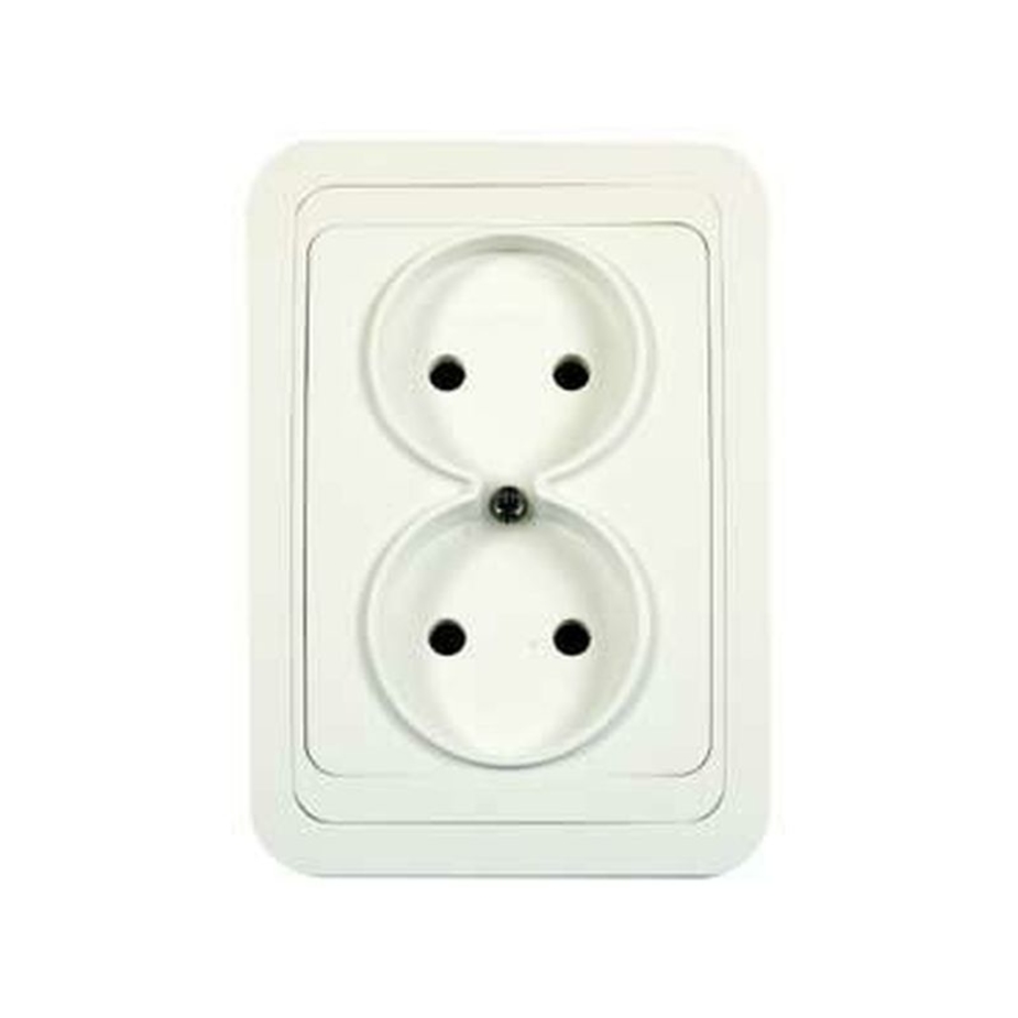 Розетка MAKEL MIMOZA 2-местная без заземления,белая — купить в ...