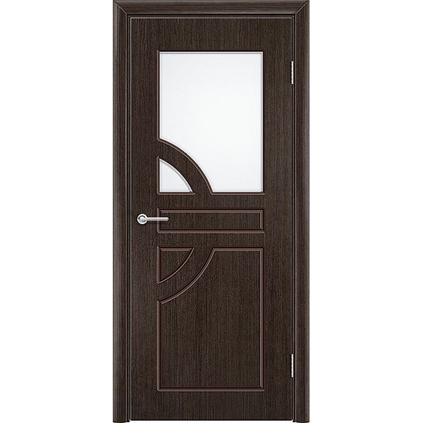 Дверное полотно МДФ Шпон Fine-line Шпон венге 600х1900 мм Матовое ...