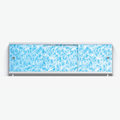 Экран под ванну пластиковый Alavann 150 см ПВХ панель с раздвижными дверцами дверцами синий мрамор