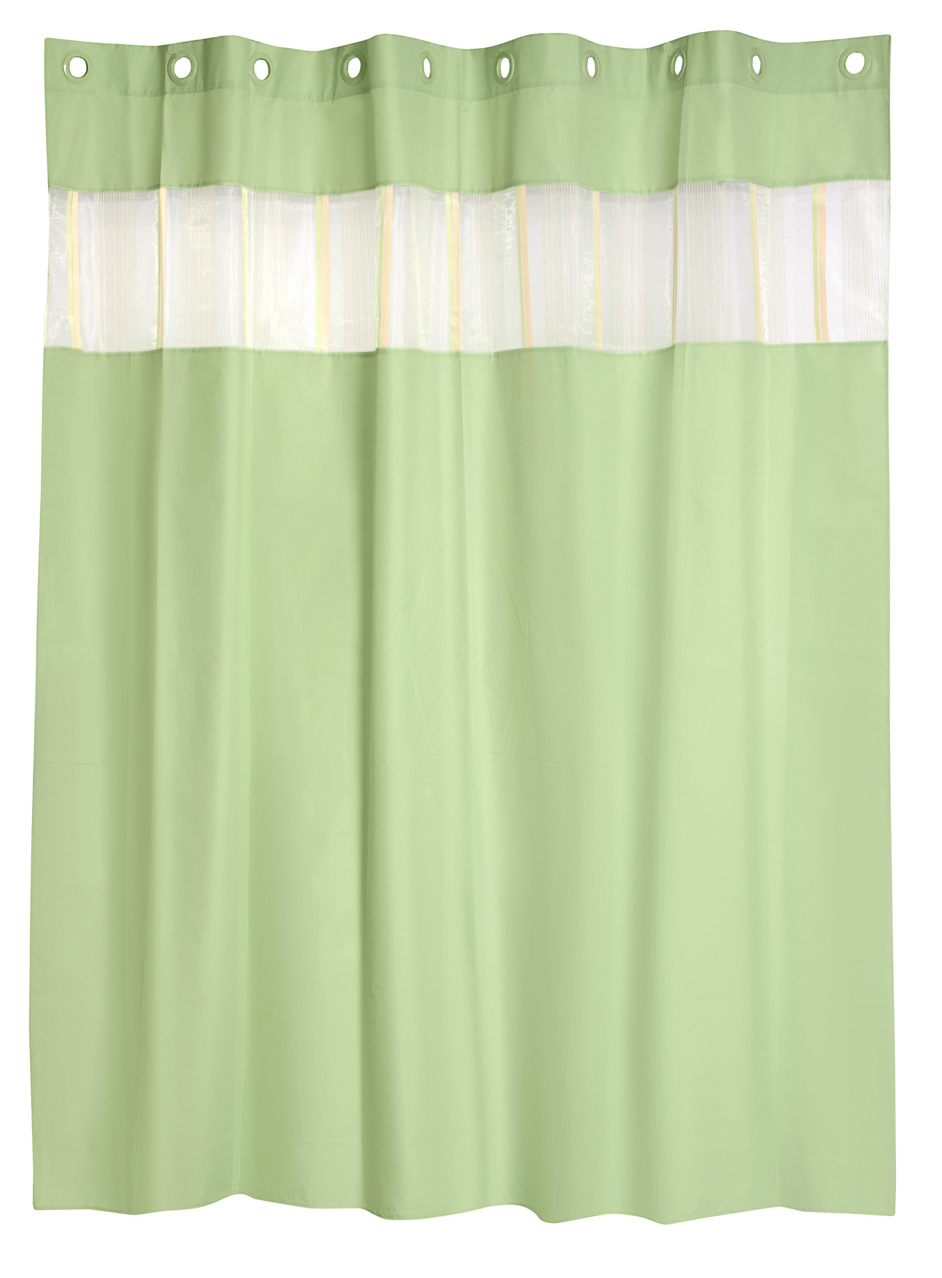 Занавеска штора для ванной комнаты тканевая 200x200 см Salsa green T584 .