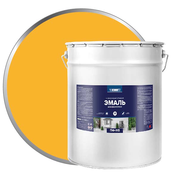 Эмаль алкидная Proremontt ПФ-115 желтая 20 кг — купить в Петровиче в ...