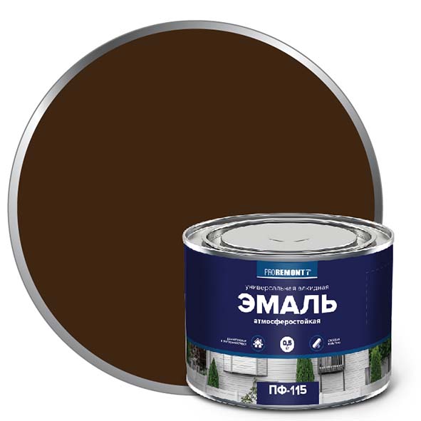 Эмаль алкидная Proremontt ПФ-115 коричневая 0,5 кг — купить в Петровиче ...