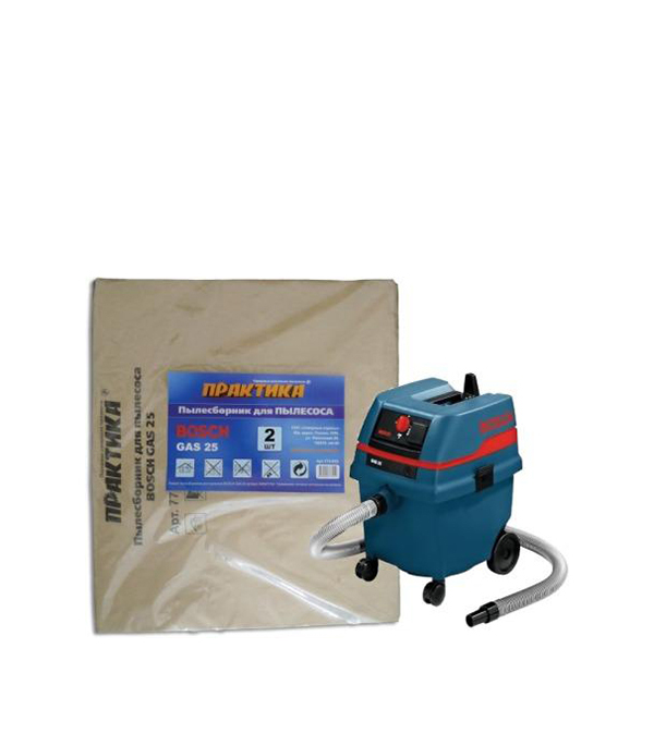 

Мешок для пылесоса Практика (773-910) 25 л к модели GAS 25 Bosch бумага (2 шт.)