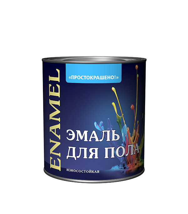 Эмаль Простокрашено для полов желто-коричневая полуглянцевая 2,7 кг