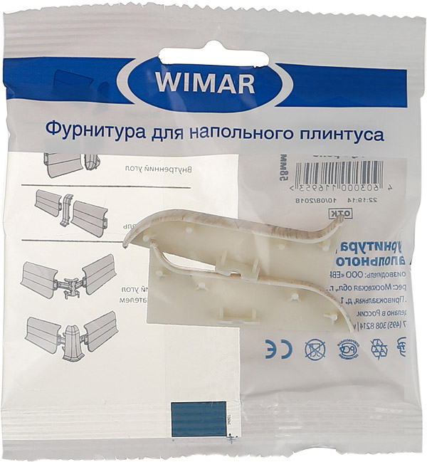 

Заглушки торцевые (левая + правая) Wimar 58 мм дуб рене (2 шт)