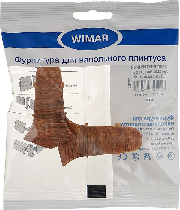 

Угол внутренний Wimaг 58 мм дуб скальный (2 шт)